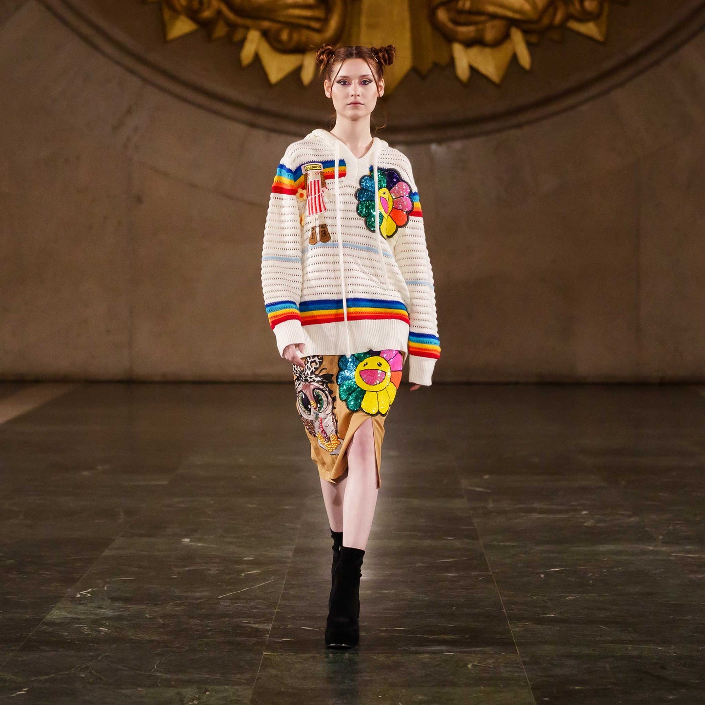 Rainbow Revelry Artisanal Sweater